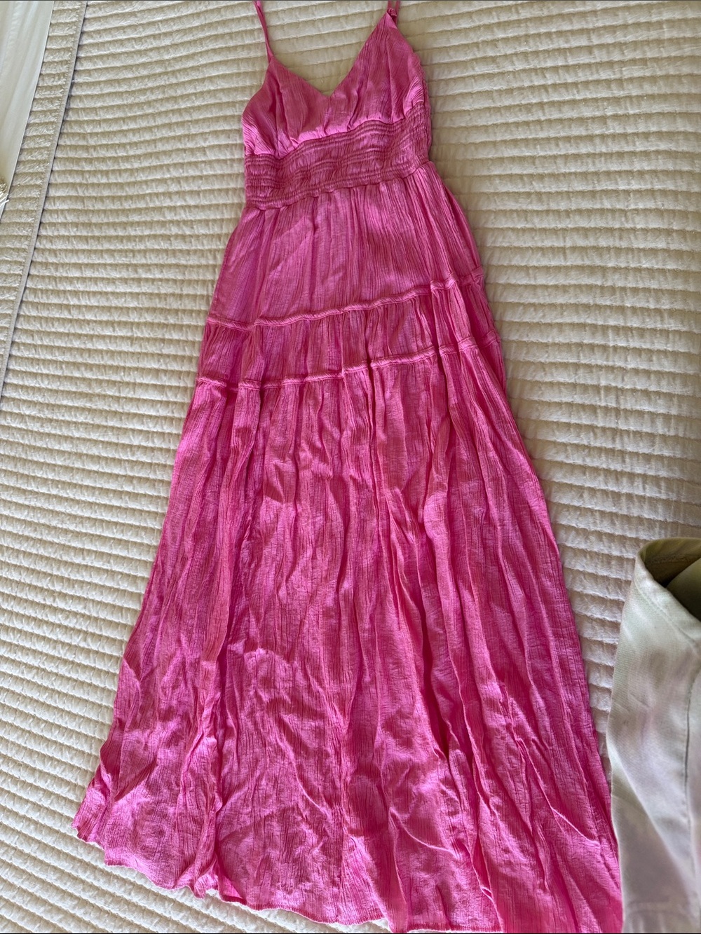 Bright Pink Spaghetti Strap Maxi Dress